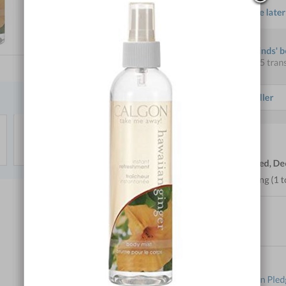 Calgon Body Mist - Hawaiian Ginger 8 oz 236 ml "Take Me Away New - Picture 1 of 1